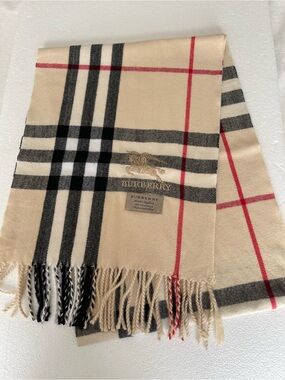 GWP Burberry Classic Check Cashmere Scarf,